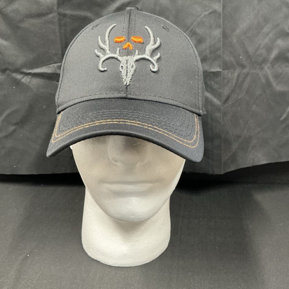 Bone Collector Skull And Bone Cap Hat Black Mens Size L/XL Embroidered